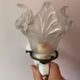 Porcelain wall lamp and art deco glass tulip