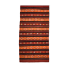 Area kilim rug 11.5x5.9 feet 351x180 cm vintage accent boho flat woven rug red orange geomatric rug.