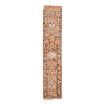 3x14 1960s Antique Vintage Runner Rug,84x427Cm