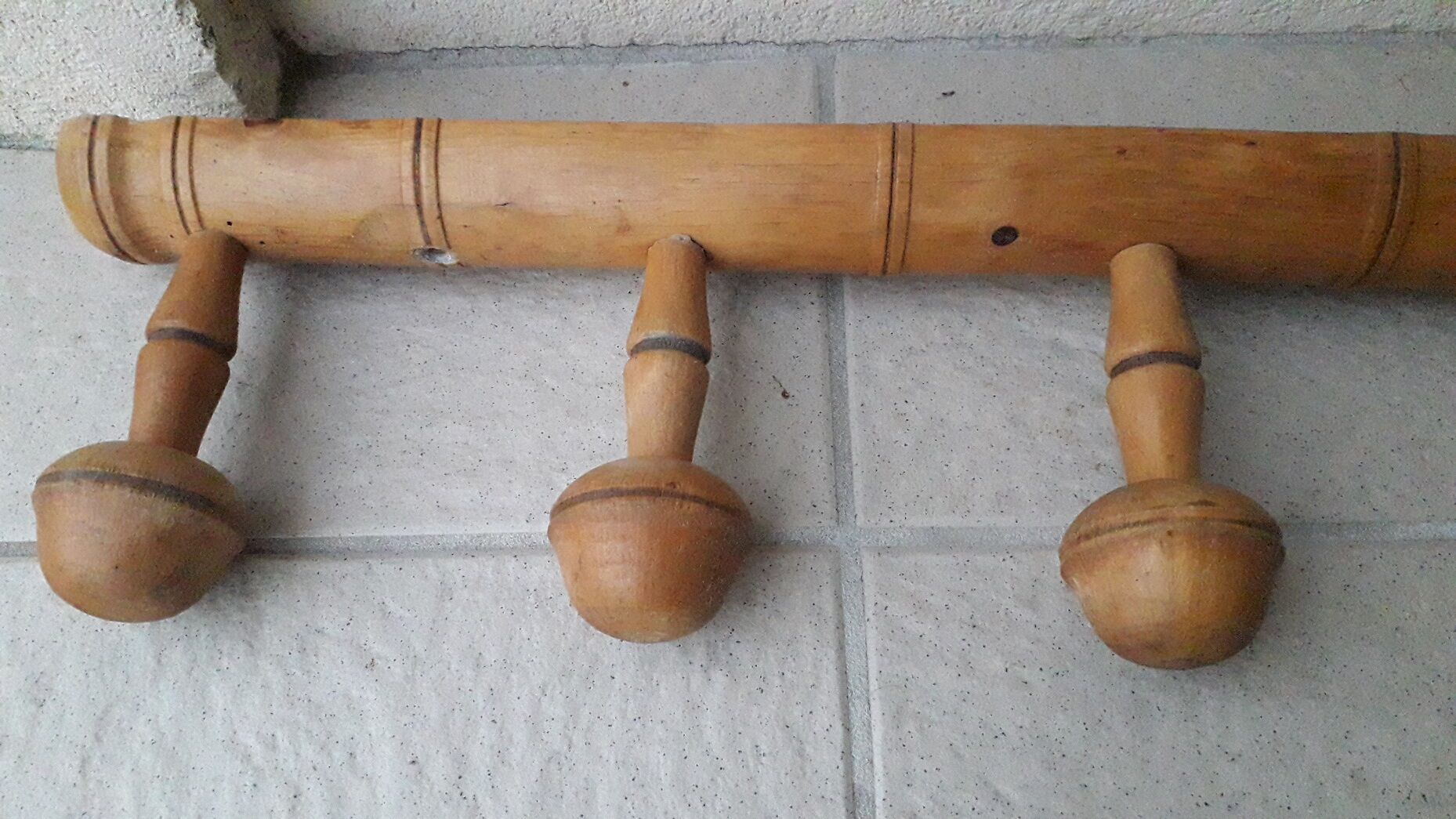 Wooden coat rack