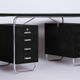 Restored Black Bauhaus Beech Writing Desk, Mücke-Melder, Czechia, 1930s