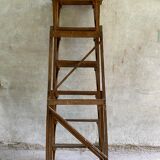 Vintage wooden painter's stepladder 6 folding steps