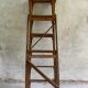 Vintage wooden painter's stepladder 6 folding steps