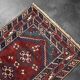 Vintage Red Hand-Woven Oriental Afghan Rug, 1970s