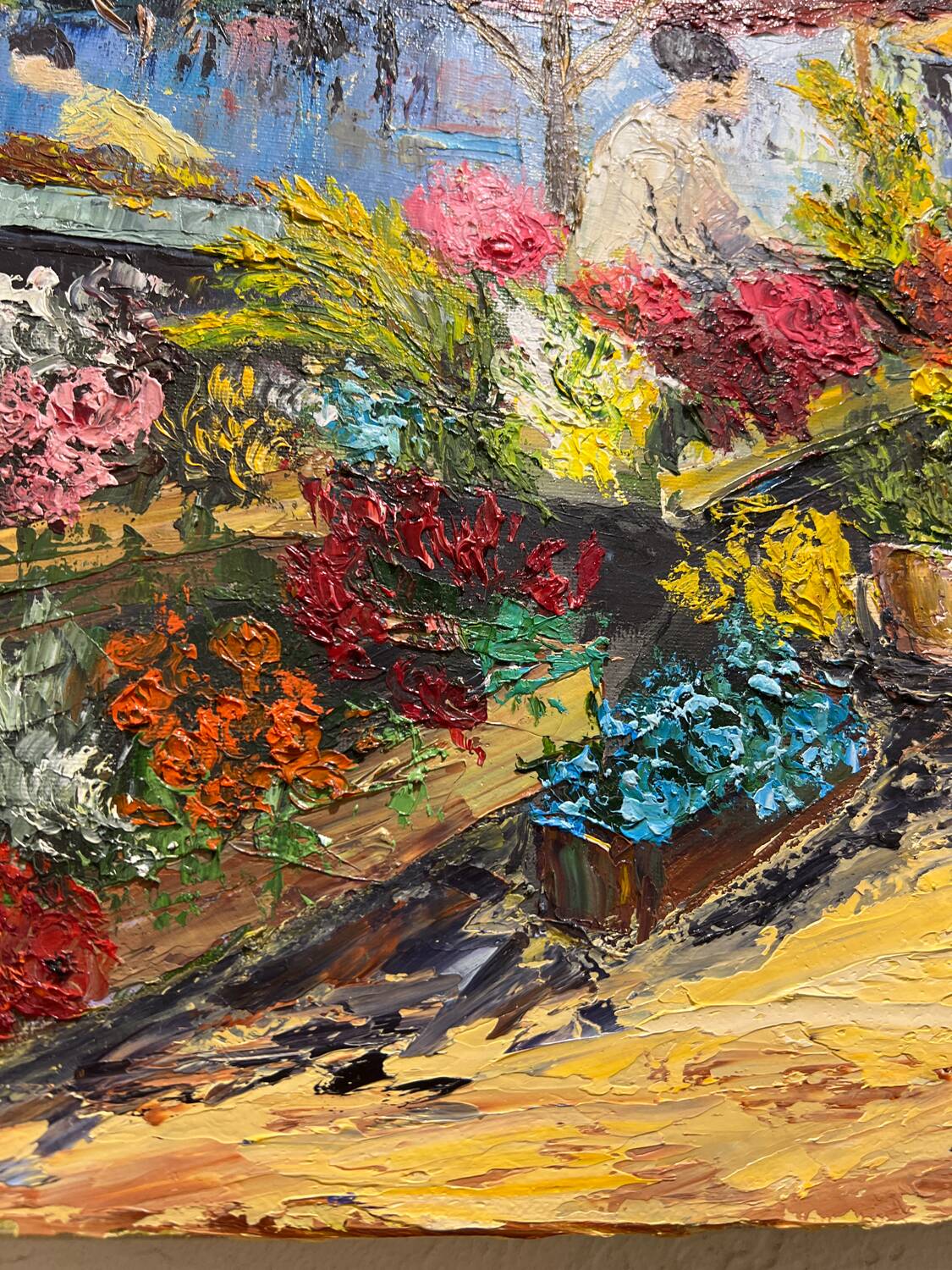 Oil painting “Flower Walk”