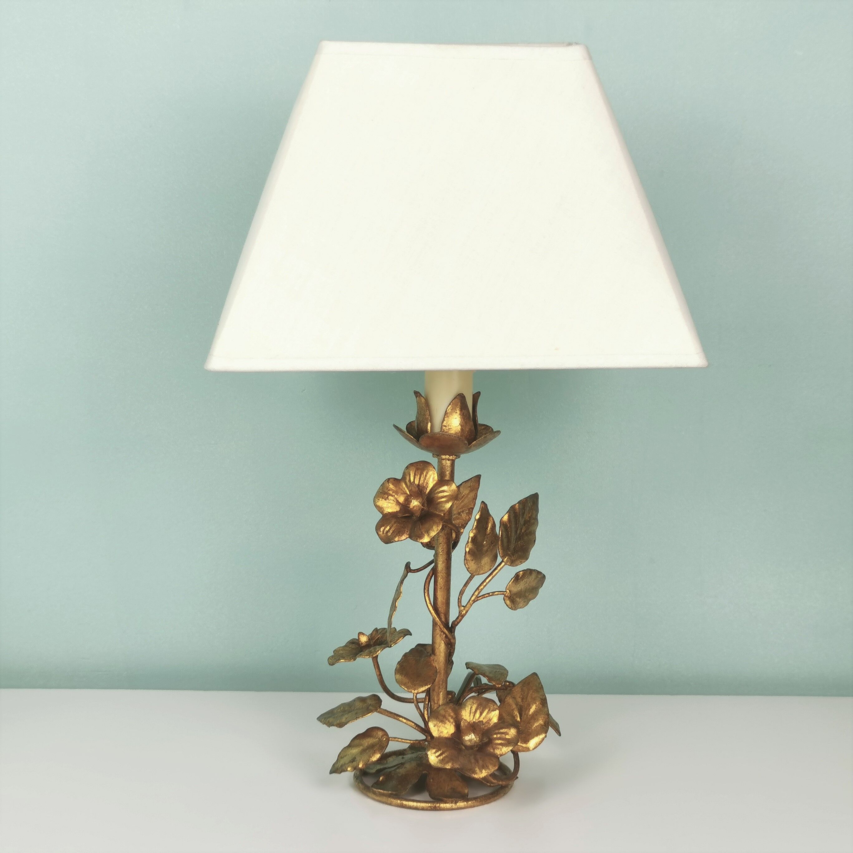 Paires de lampes "fleurs" italiennes