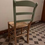 Vintage green wooden chair