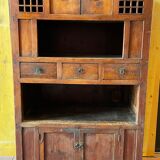 Chinese vessel cabinet 19th century in elm wood