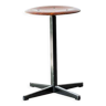 Vintage low stool with star base and pagholz seat