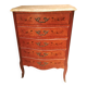 Flowered marquetry commode in Louis XV style