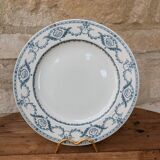 Ancienne assiette E. Bourgeois Faiences Porcelaines Cristaux