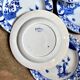 6 deep plates Creil & Montereau in blue ironstone, "Japan" service.