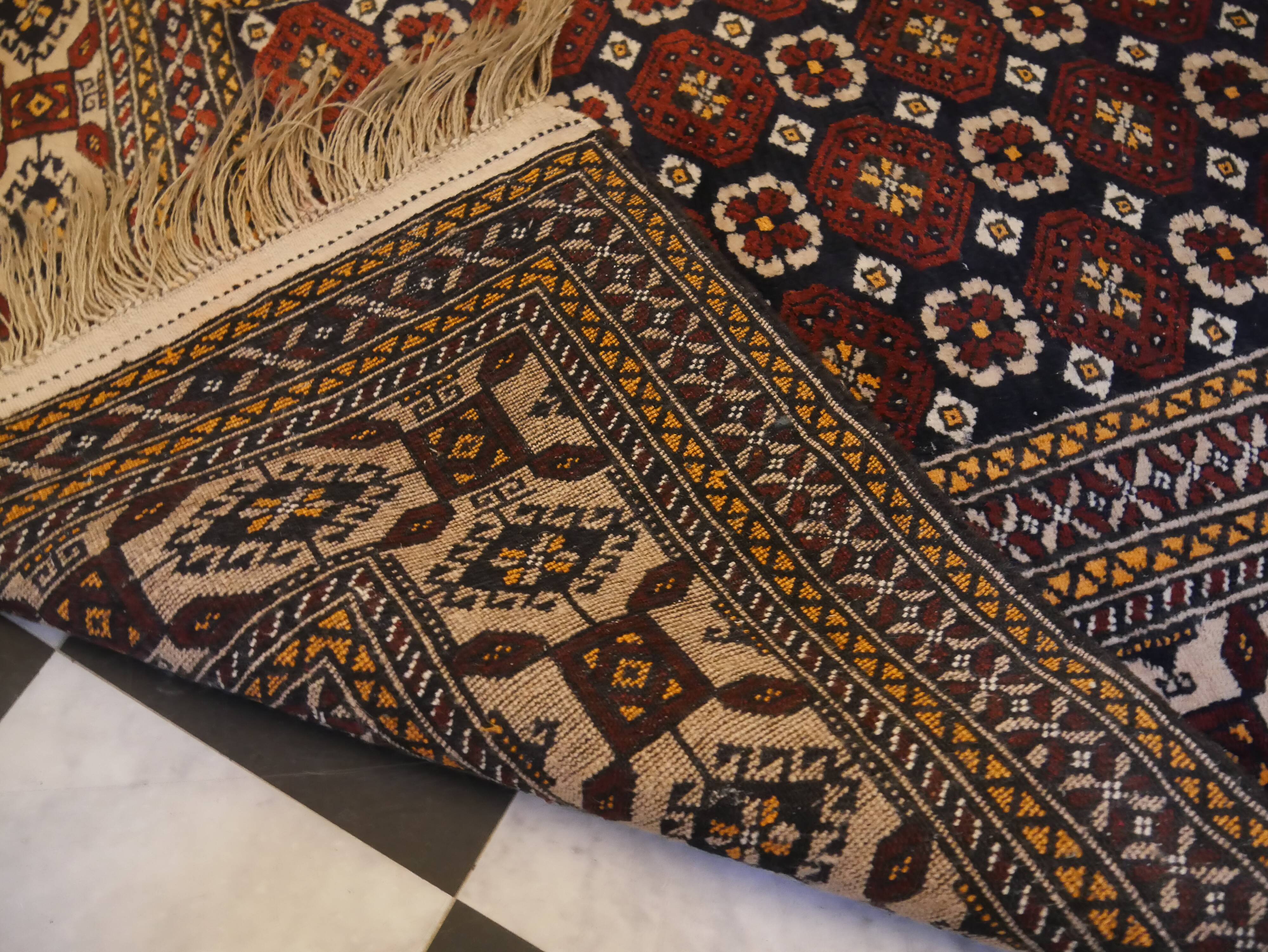 Handmade Persian oriental rug Beloutch 195 x 110 cm