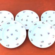 5 antique porcelain soup plates PN France