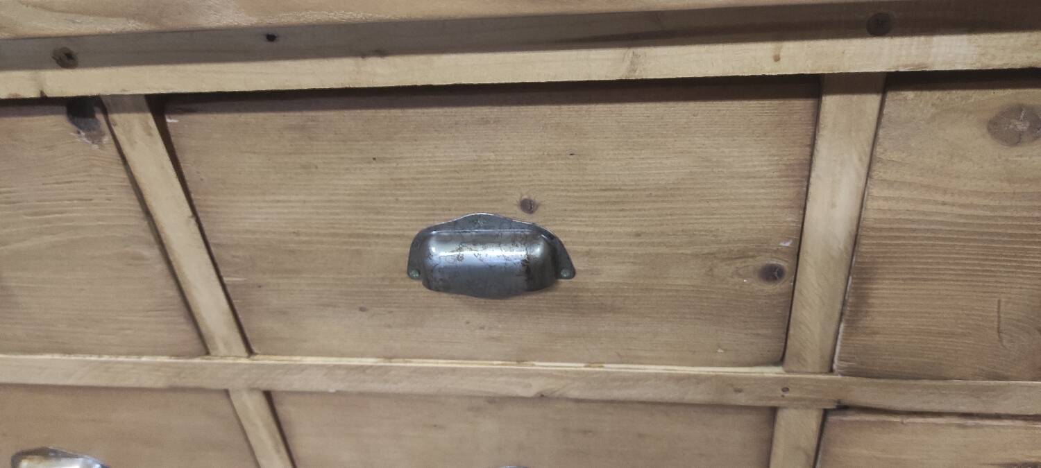 Seed trader's furniture with 20 fir drawers
