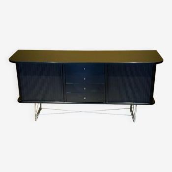 Black Danish Sideboard By Denka, Denmark, 1990's