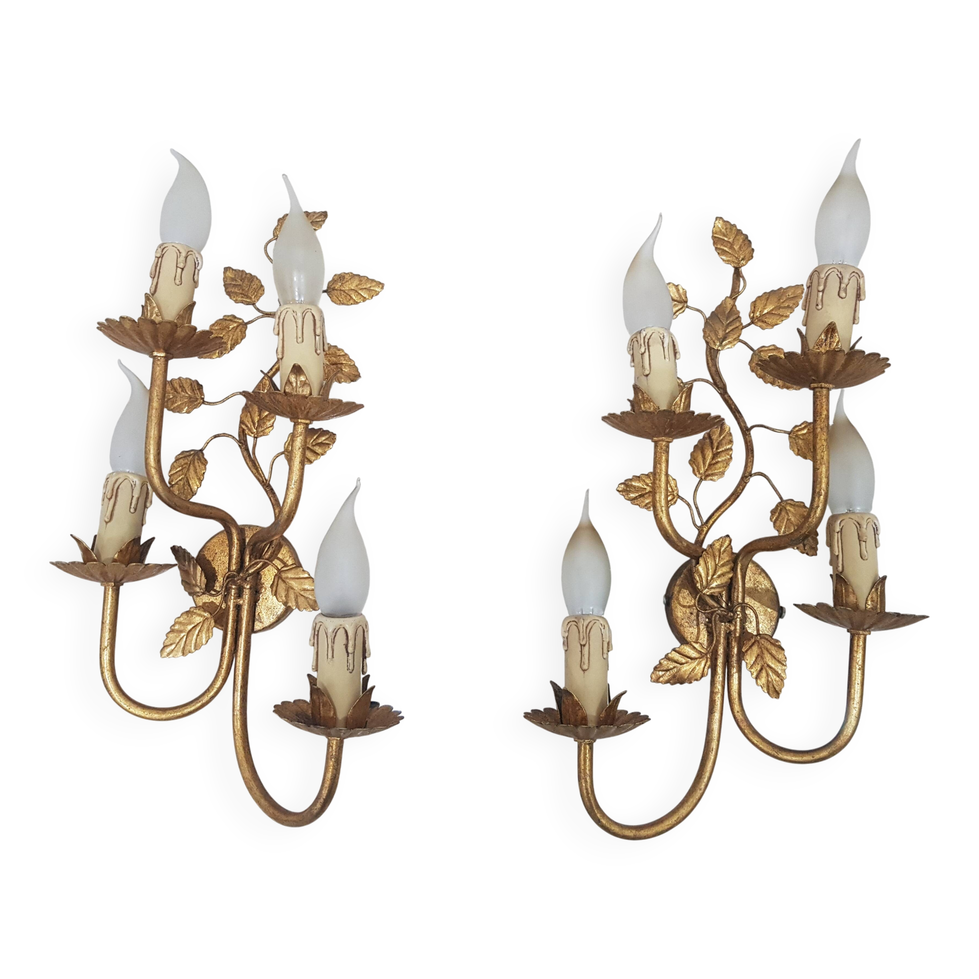 A pair of wall lamps / Coco Chanel / Hollywood Regency / France, 1960s