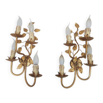 Une paire de lampes murales / Coco Chanel / Hollywood Regency / France, années 1960