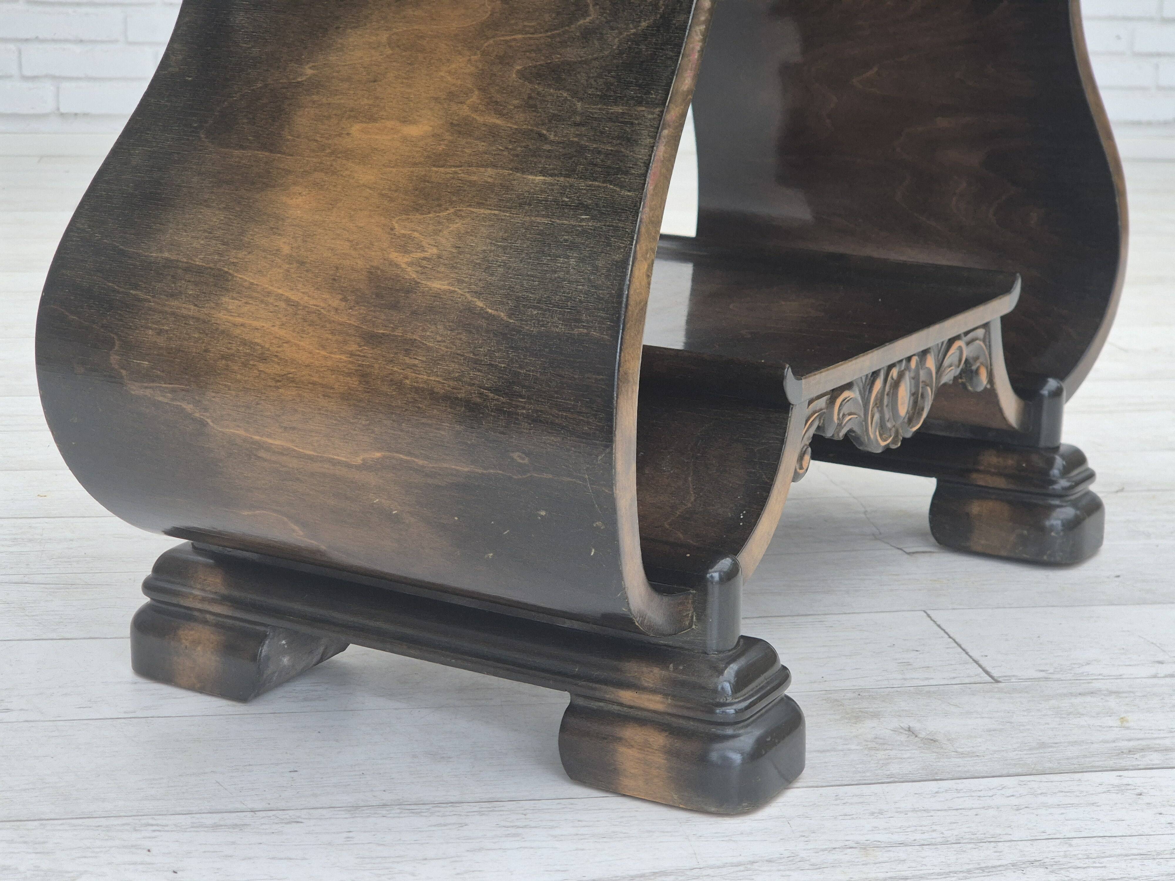 1950s, Danish artdeco coffee table with shelf, ash wood.