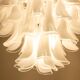 Murano glass chandelier in white and translucent glass. Contemporary