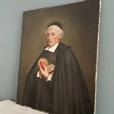 Large portrait of Saint John Eudes, oil on canvas, 19th century