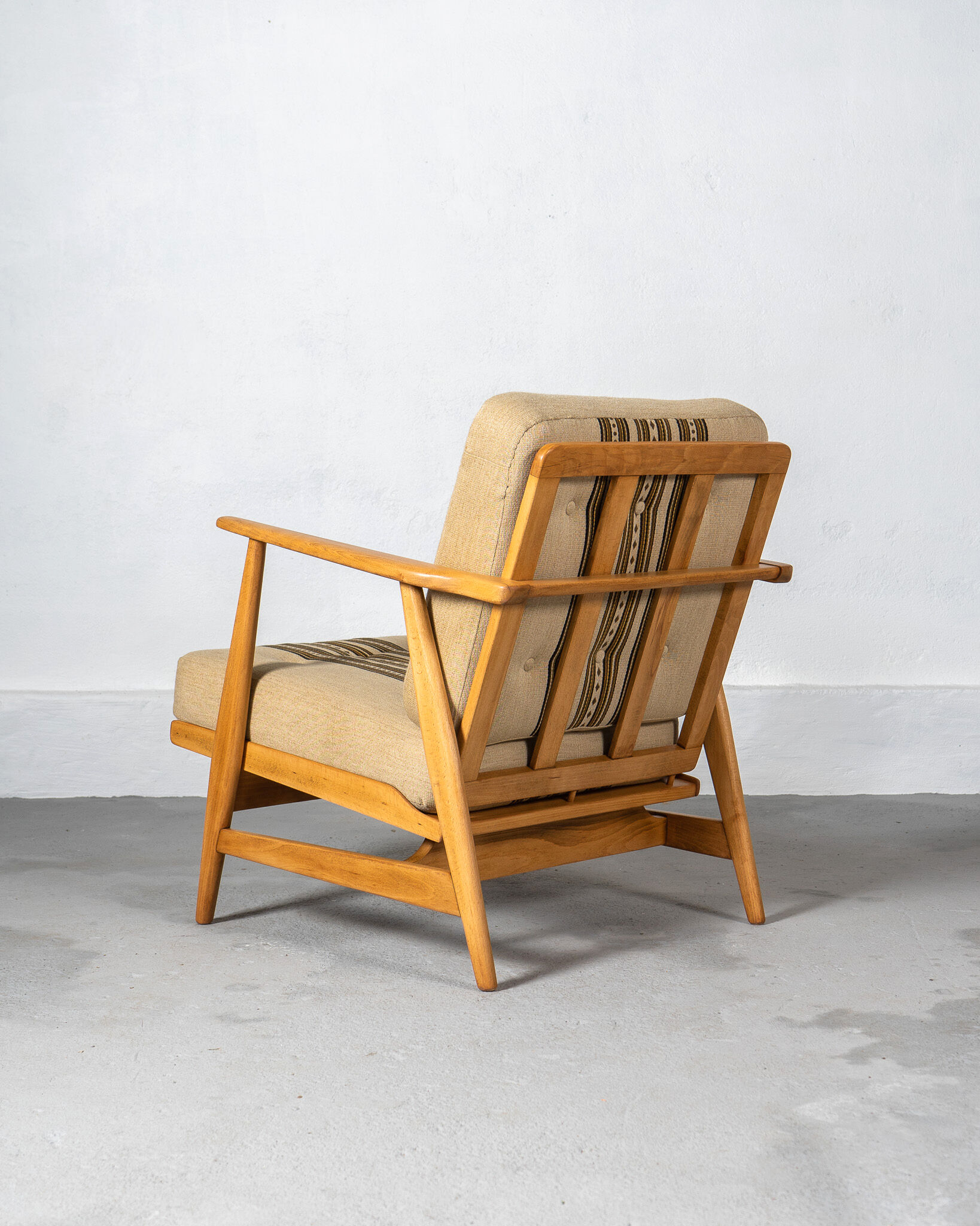 Fauteuil danois du milieu du siècle en hêtre, vers 1960, Danemark