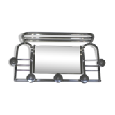 Portemanteau art déco en aluminium avec miroir