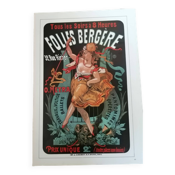 Posters of the follies berègere "o.metra/miss leona dare repro year 70