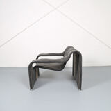 Danish design KEBE steeltube graphic upholstered lounge chair
