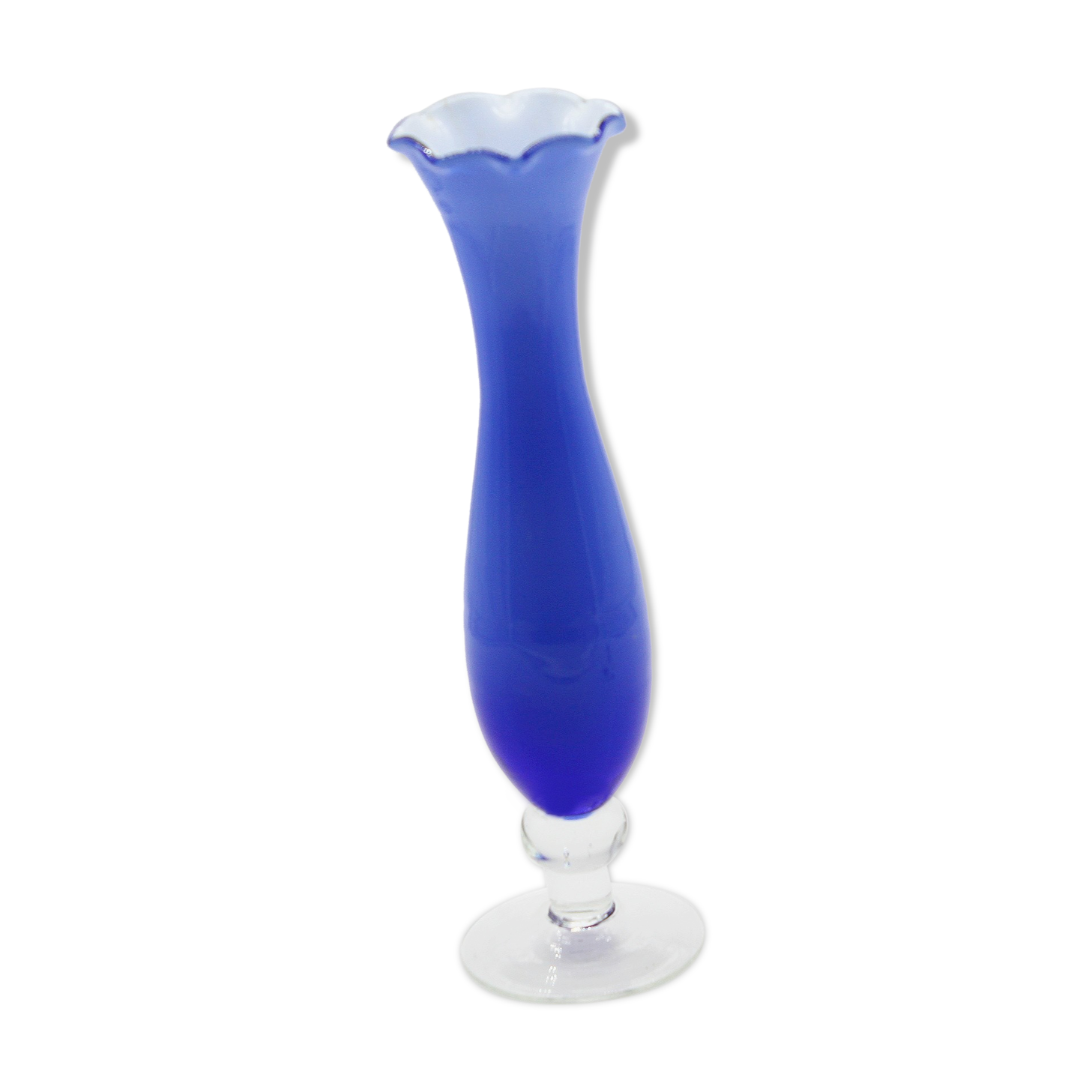 Blue opaline vase