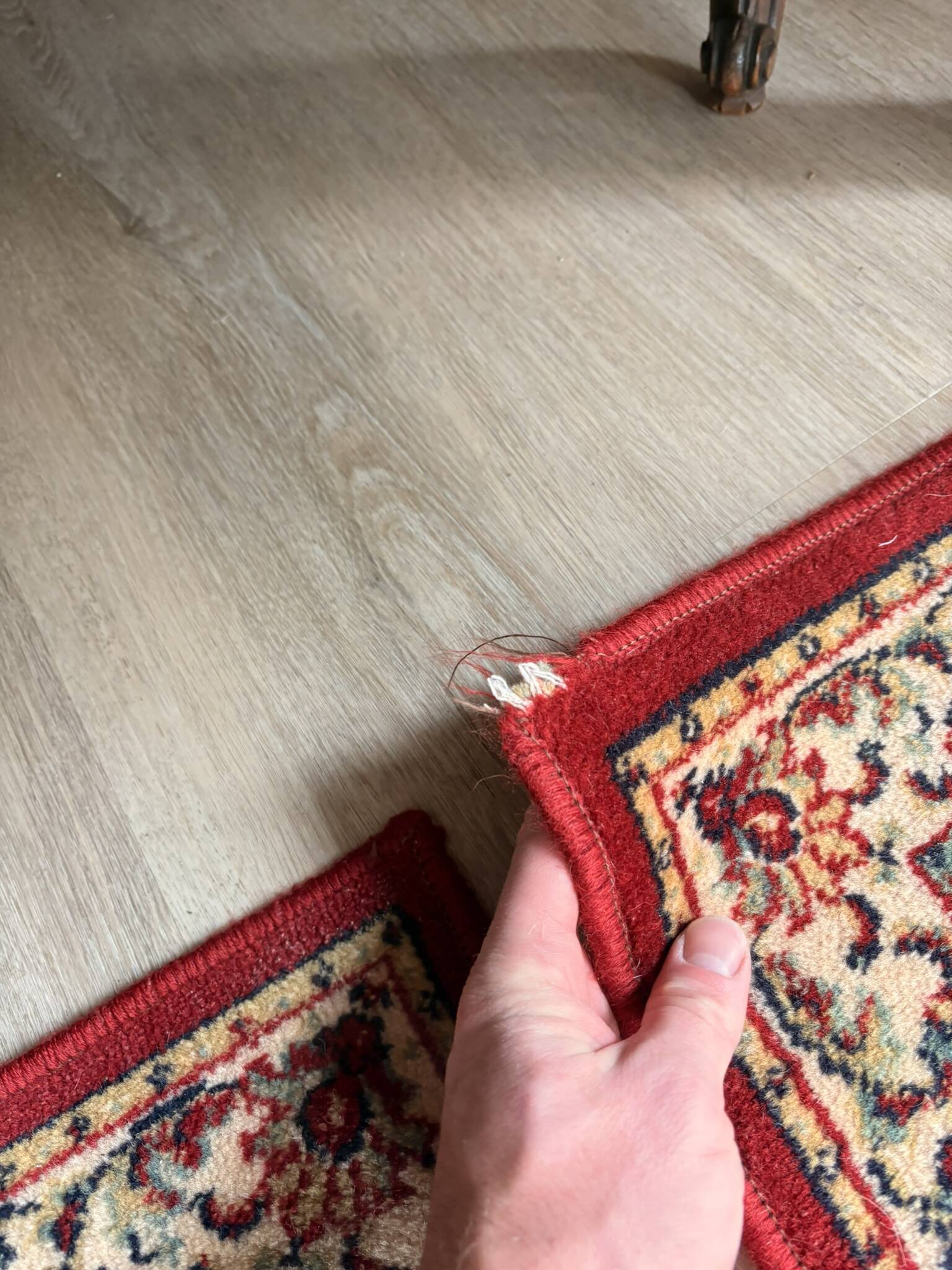 Ancient Pair of Red Kashan Oriental Ispahan Persian Rugs