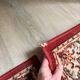 Ancient Pair of Red Kashan Oriental Ispahan Persian Rugs