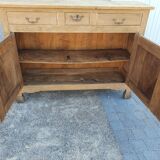 Bahut buffet furniture of old raw wood shallow