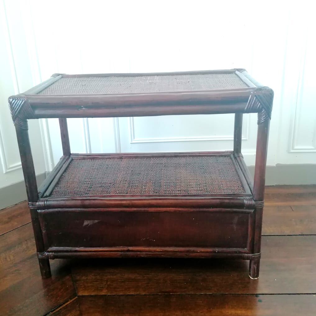 Rattan support cabinet 1960s