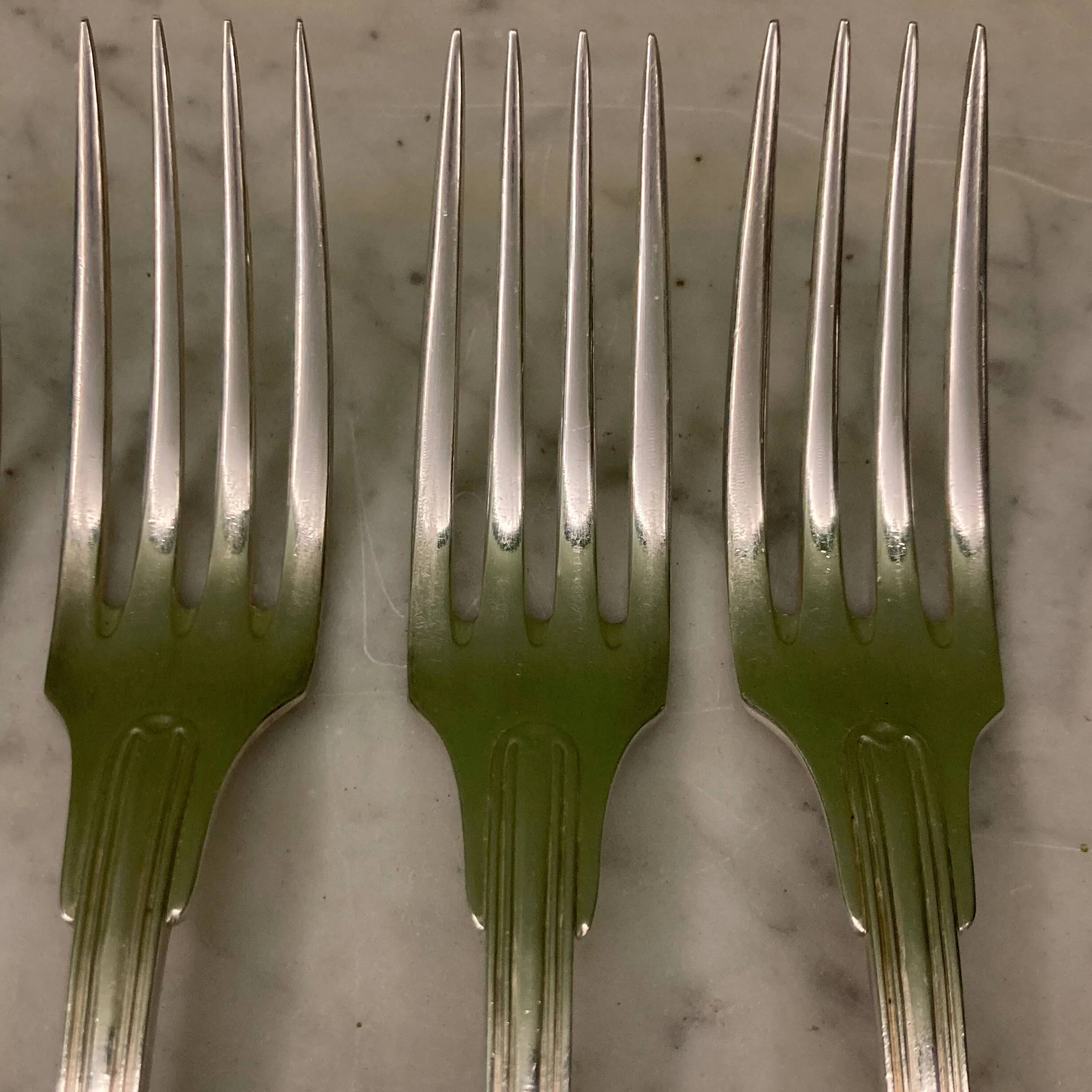 Charles Christofle 4 forks model Chinon