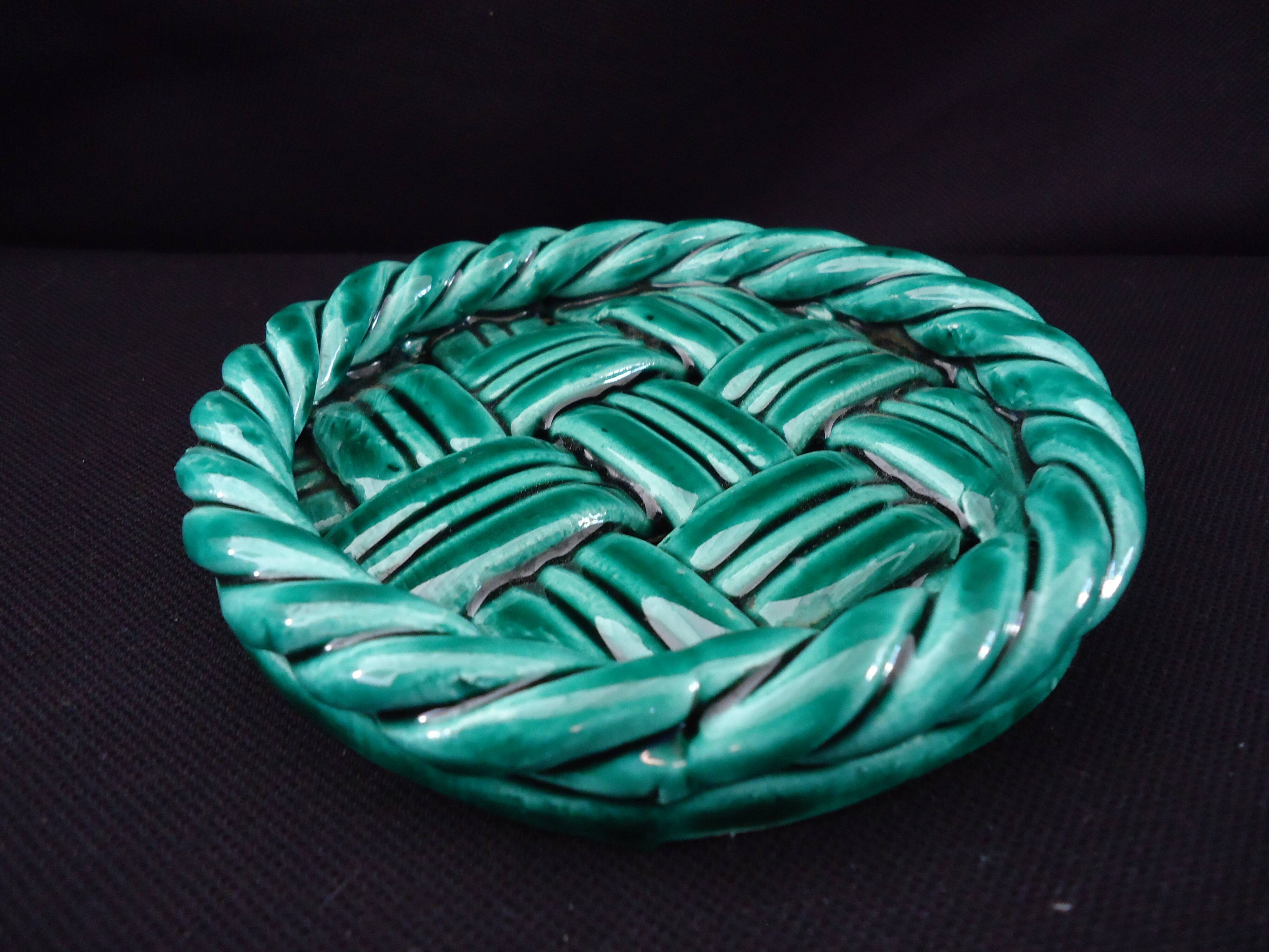 Varnished ceramic bottle coaster Vallauris (A107-2)