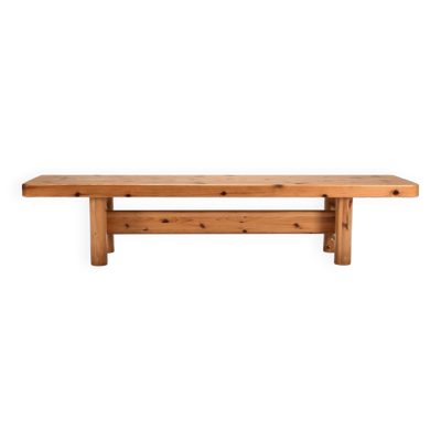 Grand Banc/Table en Pin Massif par les Architectes Friis & Moltke Nielsen, 1978