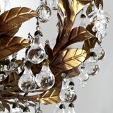 Chandelier with tassels and golden brass