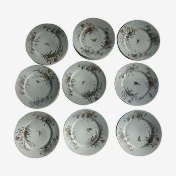22 flat plates made of Limoges porcelain