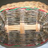 Basket wicker and scoubidou