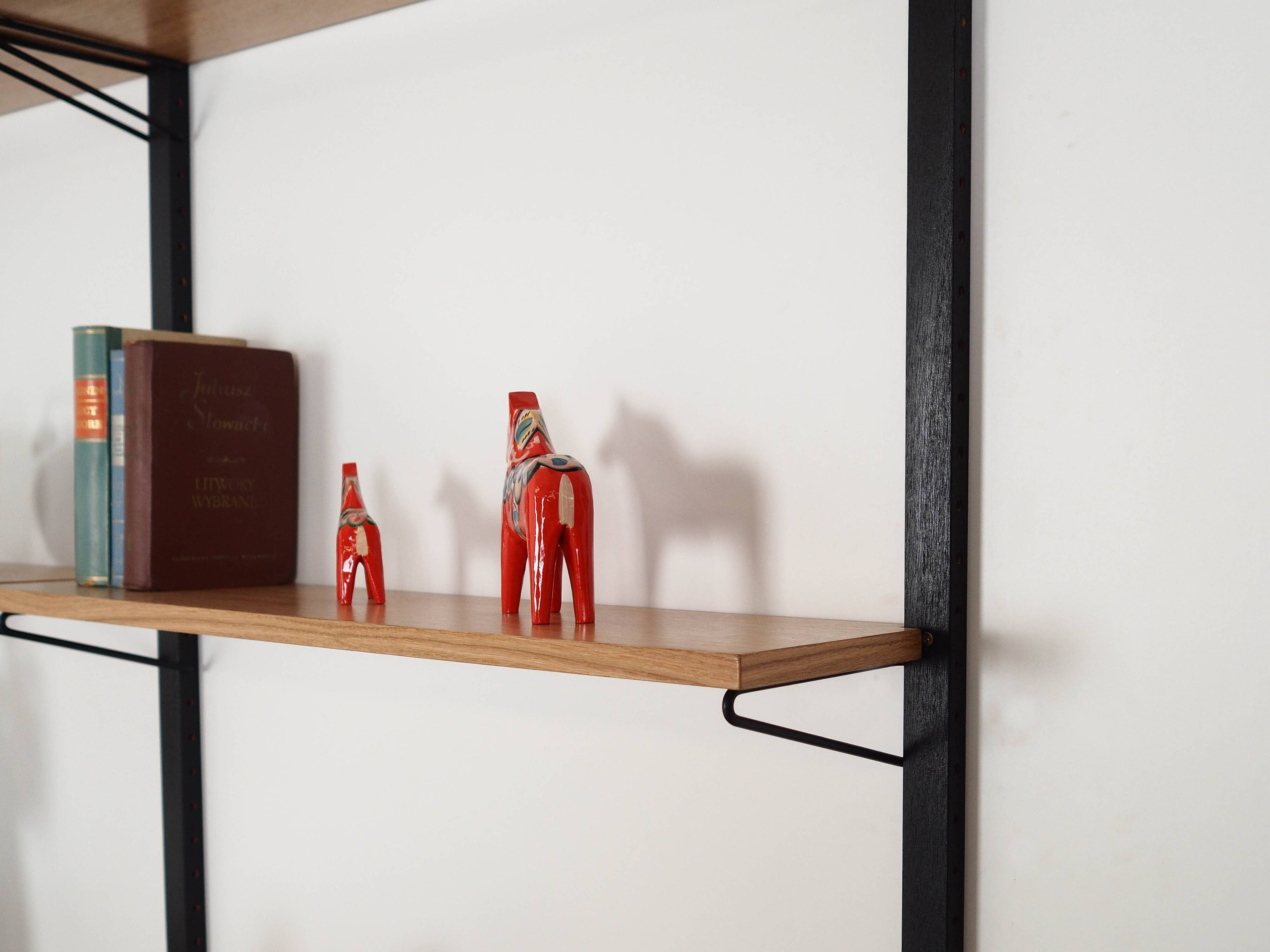 Oak shelving unit, Danish design, 1970s, production: Denmark