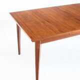 Dining table with two teak extensions. Scandinavian style. Vintage. France 1960s.