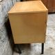 Commode vintage bois clair pieds métal 1950 1960