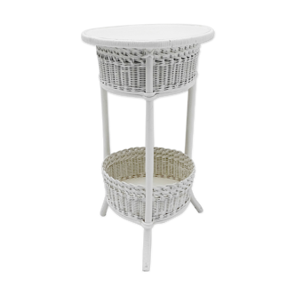 Rattan side table