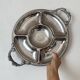 Stainless steel dish Jean Couzon with fish handles