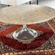 Table basse pied tulipe marbre vintage 1970