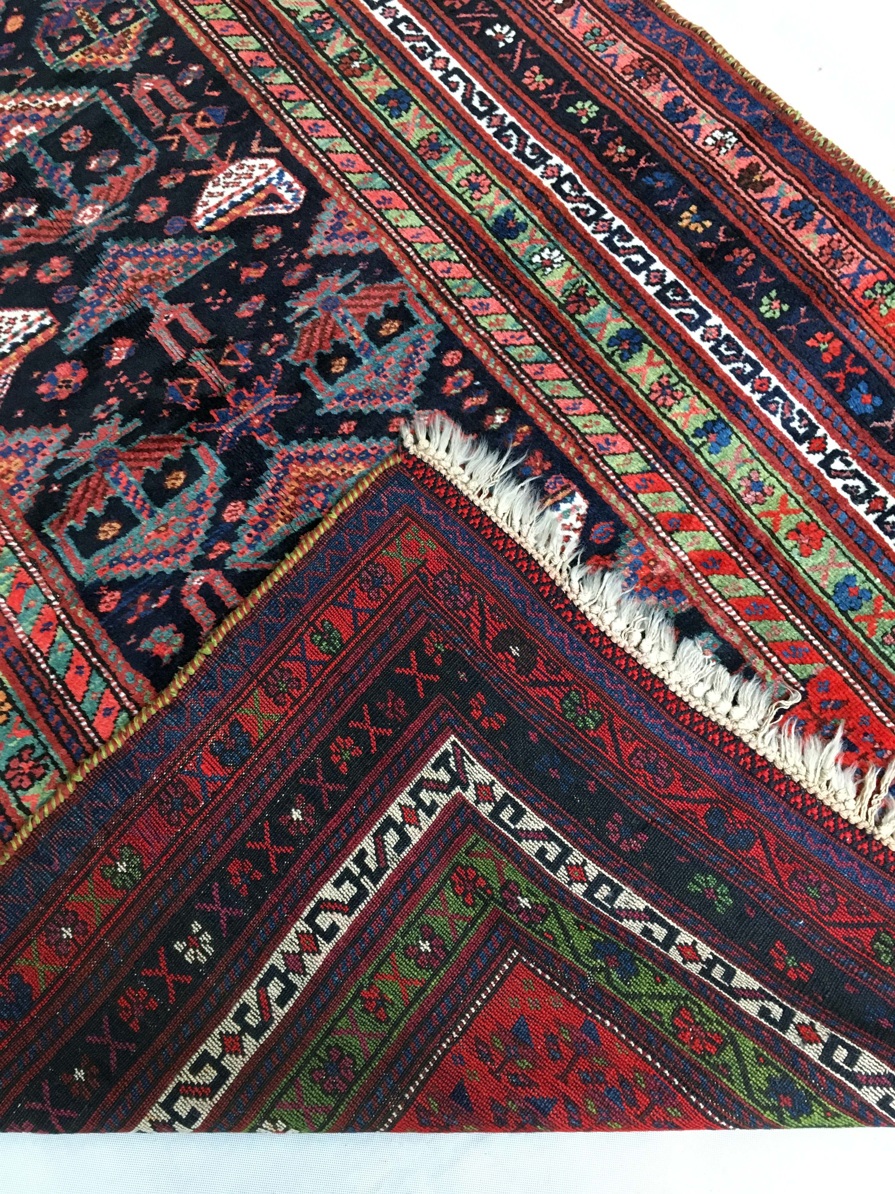 Amazing Persian hand made rug: Afshar 245 x 150 cm around 1930
