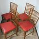 Set of 4 Moder chairs, 1960s – oak and eco-leather, vintage
