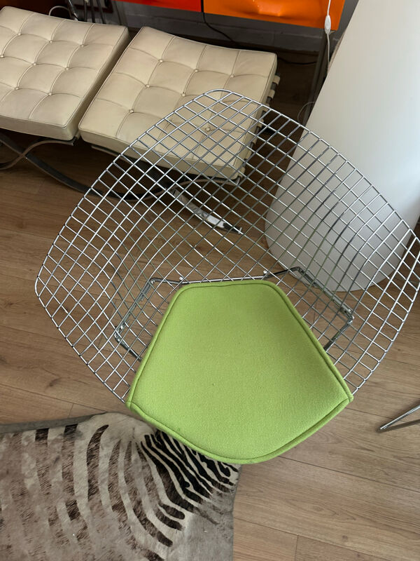 Fauteuil Diamond Harry Bertoïa édition Knoll contemporaine