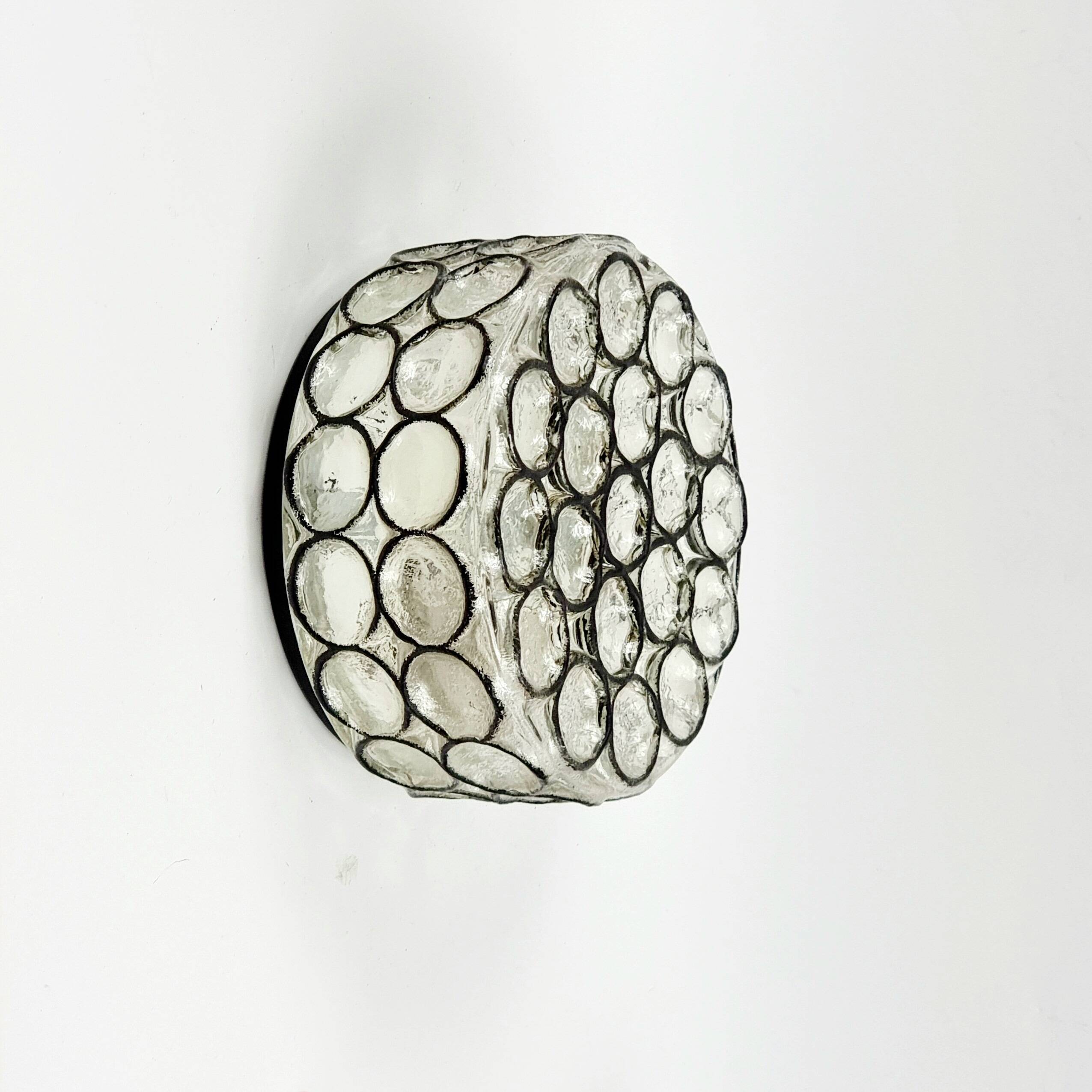Mid-Century Glass Ceiling Light from Limburg, Germany, 1960s